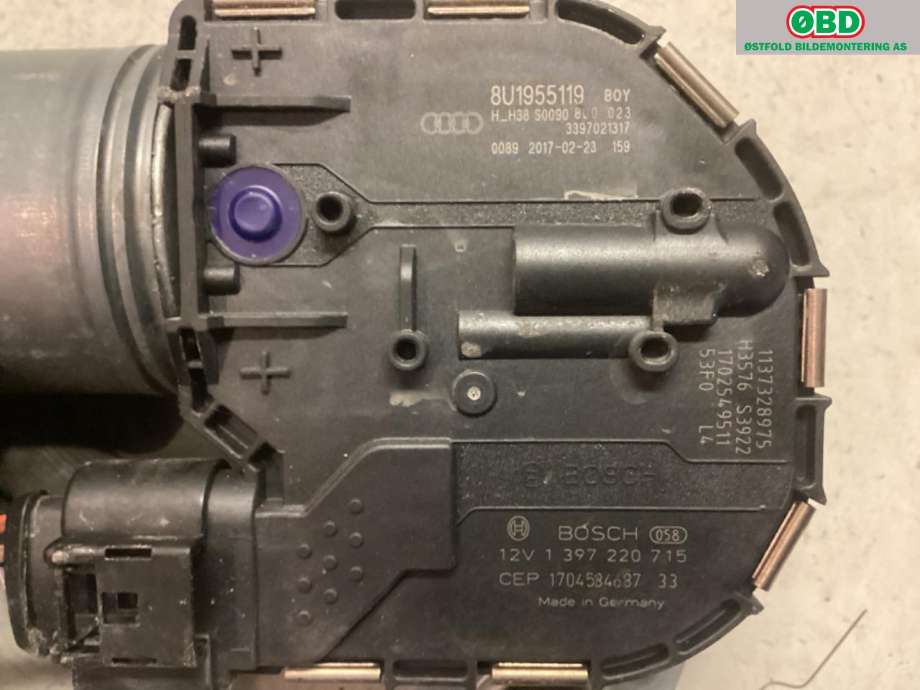 Viskermotor frontrute til Audi Q3 2015-2018 (Type I, Fase 2)  (AUDI||8U1955119)