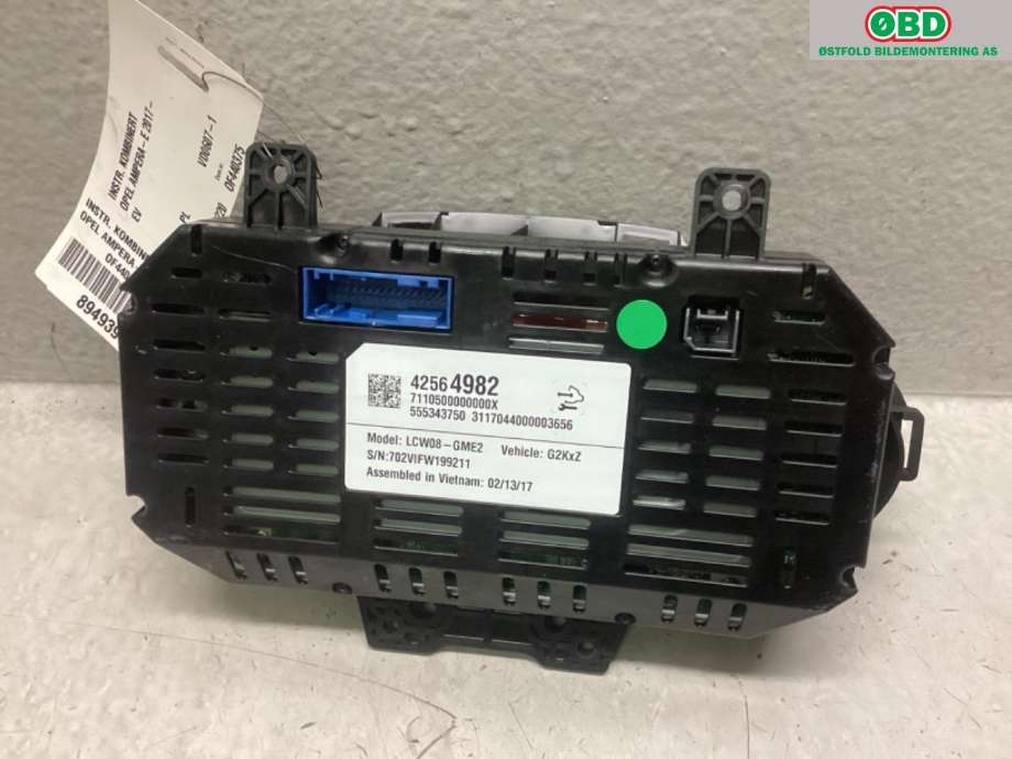 Instrumentpanel til Opel Ampera-e 2017-->> (Type II)  (OPEL|)
