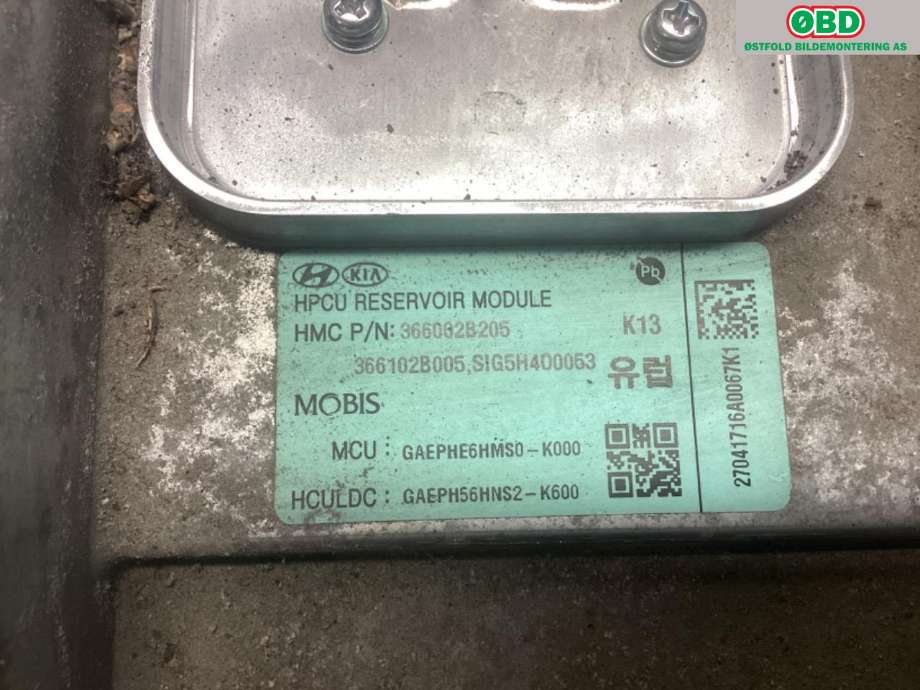 Inverter elbil til Hyundai Ioniq Electric 2016-2019 (Fase 1)  (HYUNDAI|366002B205|)