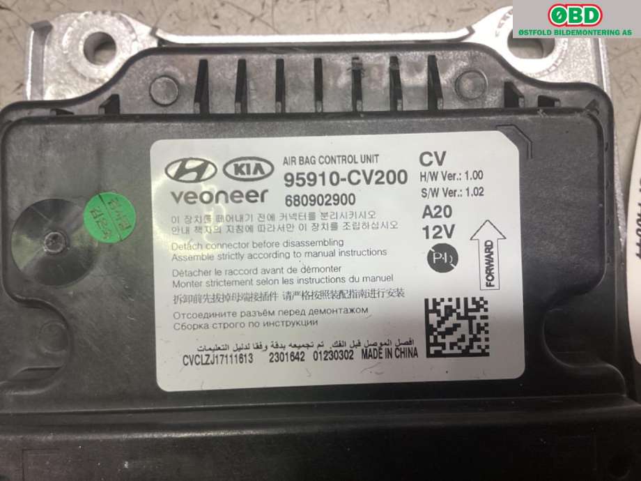Airbag elektronikk til Kia EV6 2021-->>  (KIA|95910CV200|)