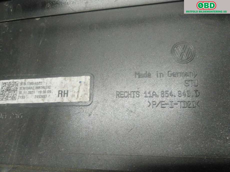 Diverse deler til VW ID.4 2020-->> (VOLKSWAGEN ID.4 GTX 4wd|11A 854 940 D|)