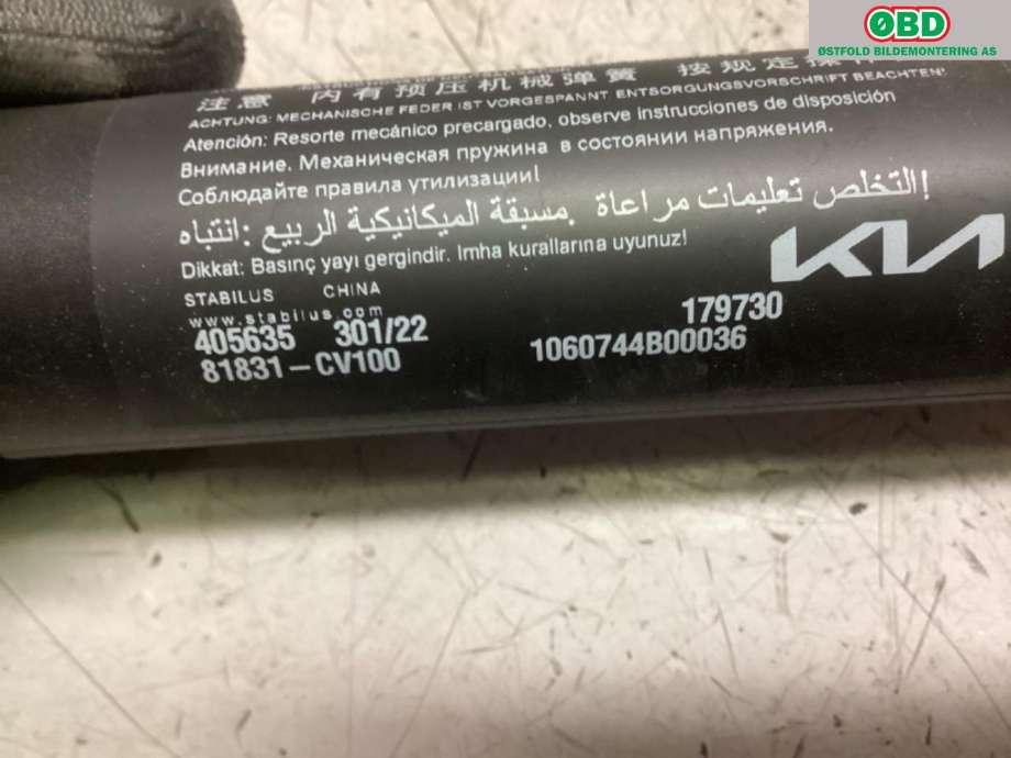 Baklukeåpner motor til Kia EV6 2021-->>  (KIA|81831CV100|)