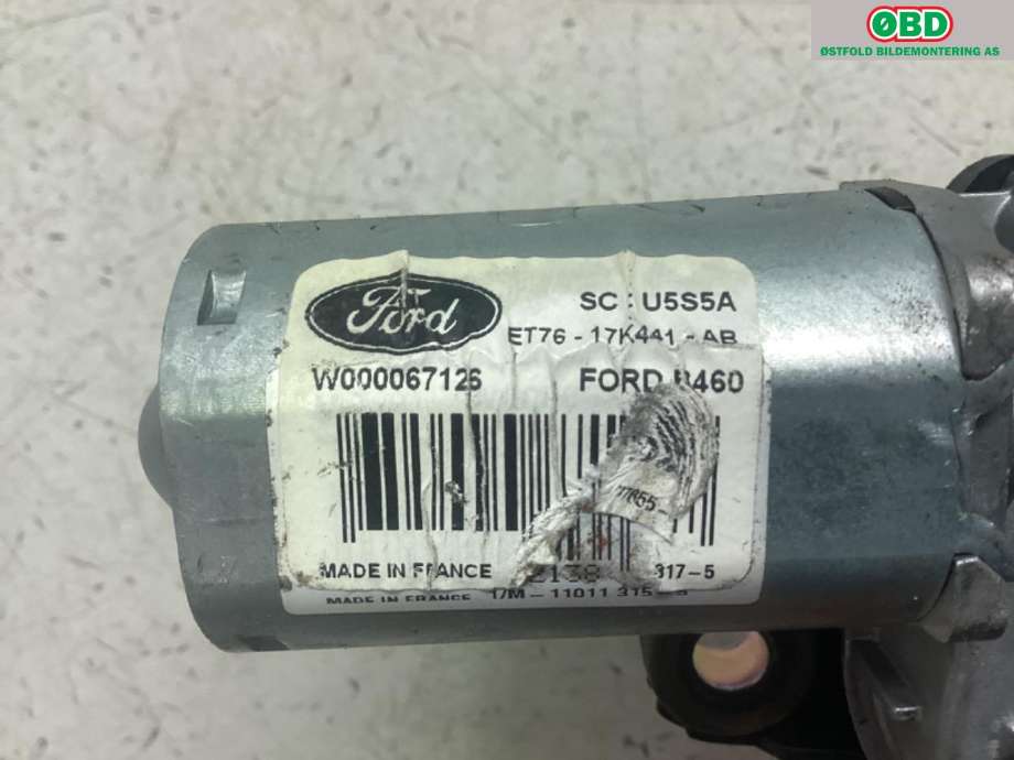 Viskermotor bakrute til Ford Transit Courier 2014-2018 (Type I, Fase 1)  (FORD|2559798|)