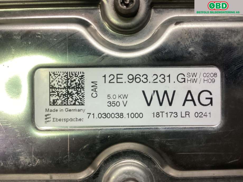 Varmeapparat register til VW e-Golf 2017-2020 (Fase 2) (VOLKSWAGEN|5QE 819 013 AD|)