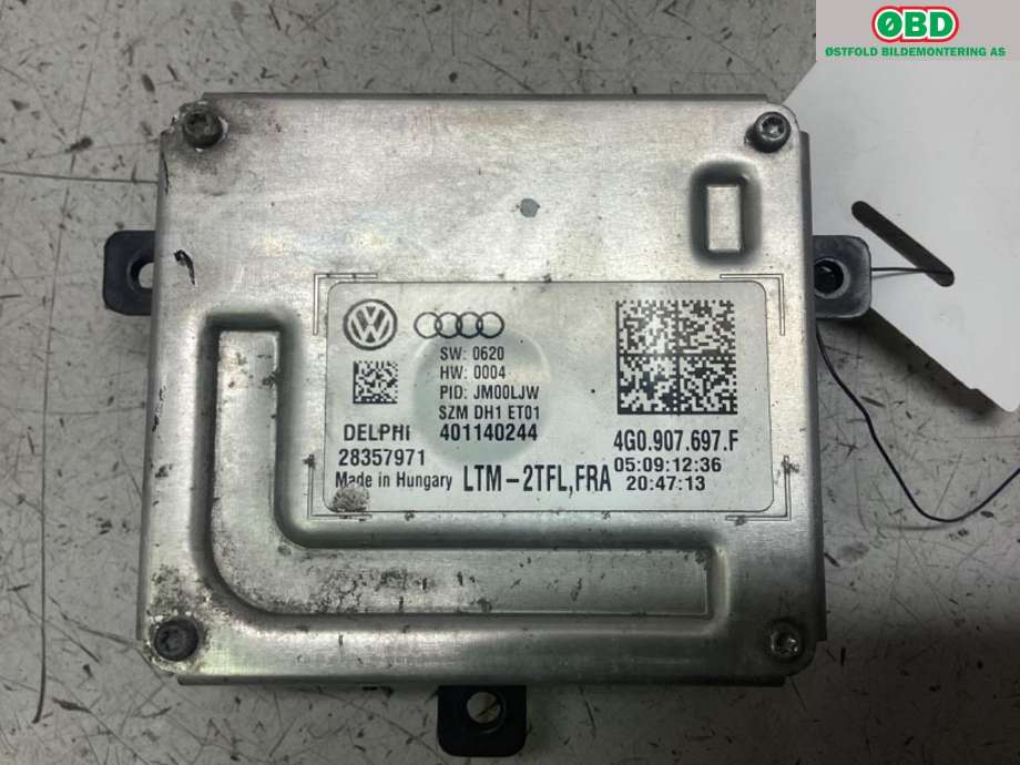 Styreenhet xenon/ballast til Audi A6, Allroad 2012-2014 (Type III, Fase 1) (C7) (C7) (AUDI|4G0 907 697 F|)