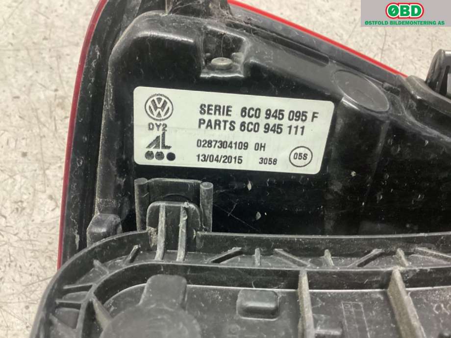 Baklykt venstre til VW Polo 2014-2017 (Type V, Fase 2)  (VOLKSWAGEN|6C0 945 095 K|)