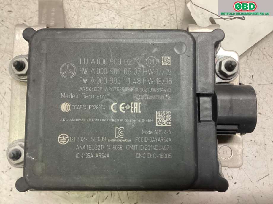 Sensor radar til Mercedes CLA 2019-->> (C118) (C118) (MERCEDES|A 000 900 92 17|A 000 900 28 39|)