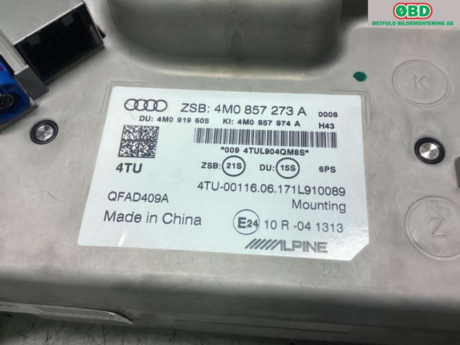 Instrument kjørecomputer til Audi Q7 2015-->> (Type II)  (AUDI|4M0 857 273 A|)