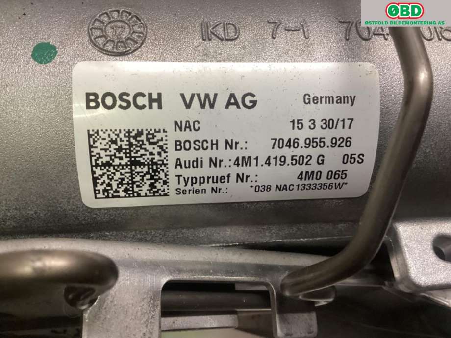 Rattaksel elektrisk servo til Audi Q7 2015-->> (Type II)  (AUDI|4M1 419 502 G|)