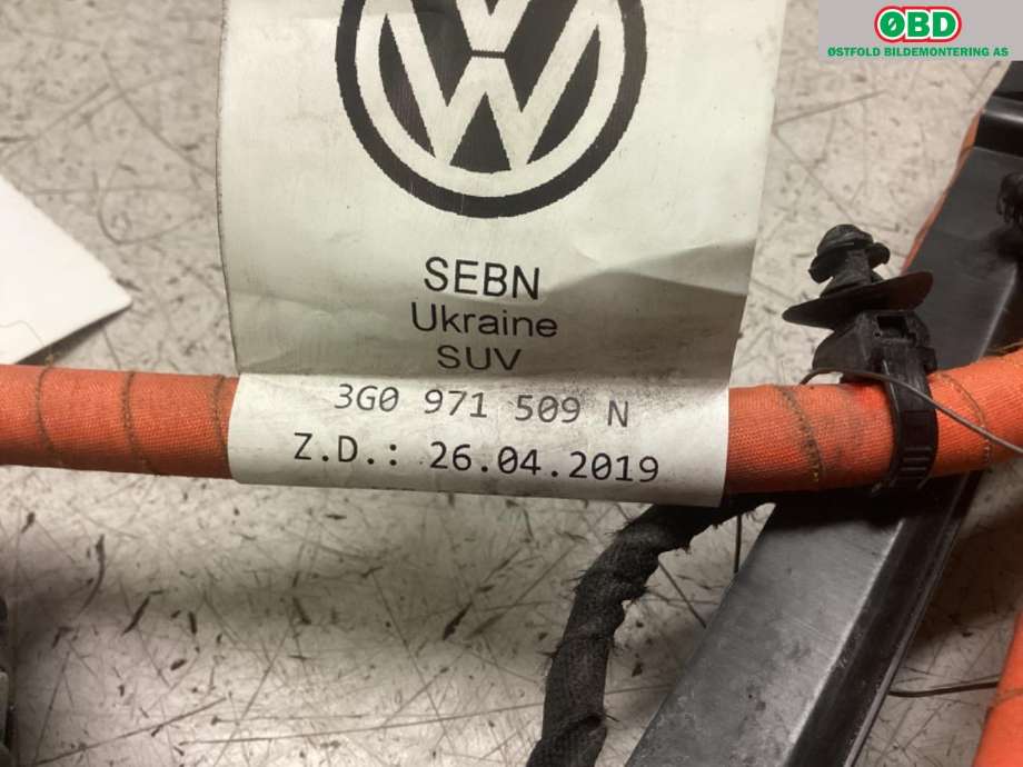 Kabel høy volt (HV) hybrid til VW Passat 2015-2019 (Fase 1) (B8) (B8) (VOLKSWAGEN|3G0 971 509 N|)