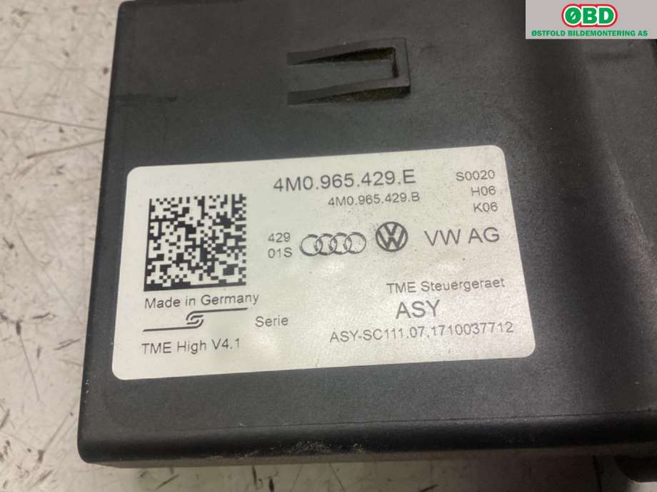 Styreenhet diverse til Audi Q7 2015-->> (Type II) (AUDI|4M0 965 429 E||4M0.965.429.E)