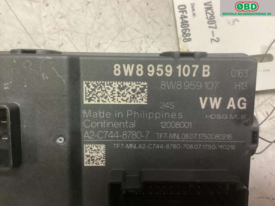 Styreenhet elektrisk bakluke til Audi Q7 2015-->> (Type II)  (AUDI|8W8 959 107 B|)