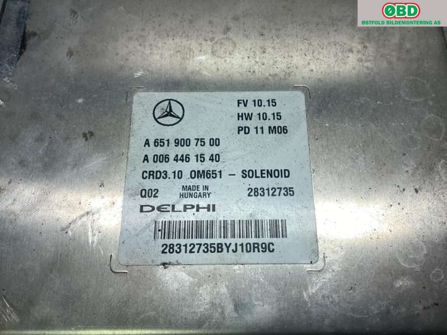 Styreenhet motor til Mercedes C-Klasse 2011-2014 (Fase 2) (W204) (W204) (MERCEDES|A 651 900 75 00|)