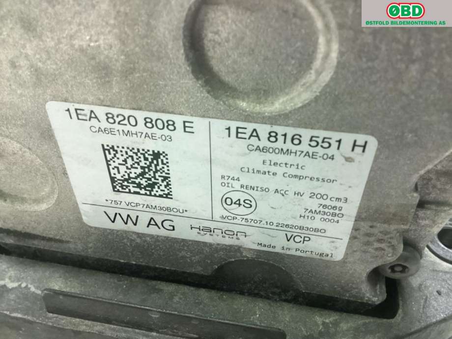 Aircondition kompressor til VW ID.4 2020-->>  (VOLKSWAGEN|1EA 820 808 E|1EA 820 808 H|)