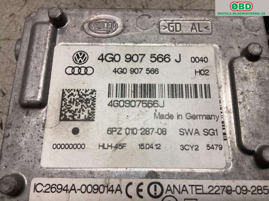 Sensor radar til Audi A7 2010-2014 (Type I, Fase 1)  (AUDI|4G0 907 566 J|)