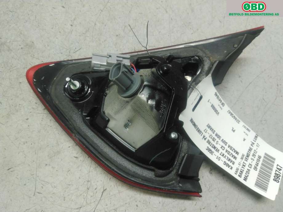 Baklykt venstre indre til Mazda CX-5 2012-2017 (Type I)  (MAZDA|KA0G-51-3G0C|)
