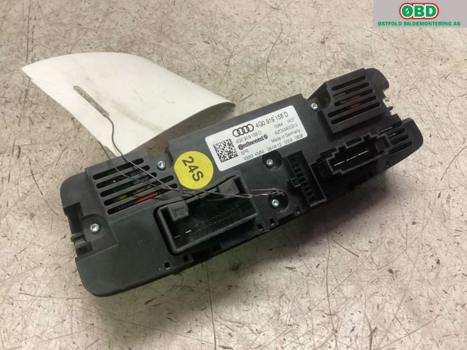 Varmeapparat betjening til Audi A7 2010-2014 (Type I, Fase 1)  (AUDI|4G0 919 158 D|)