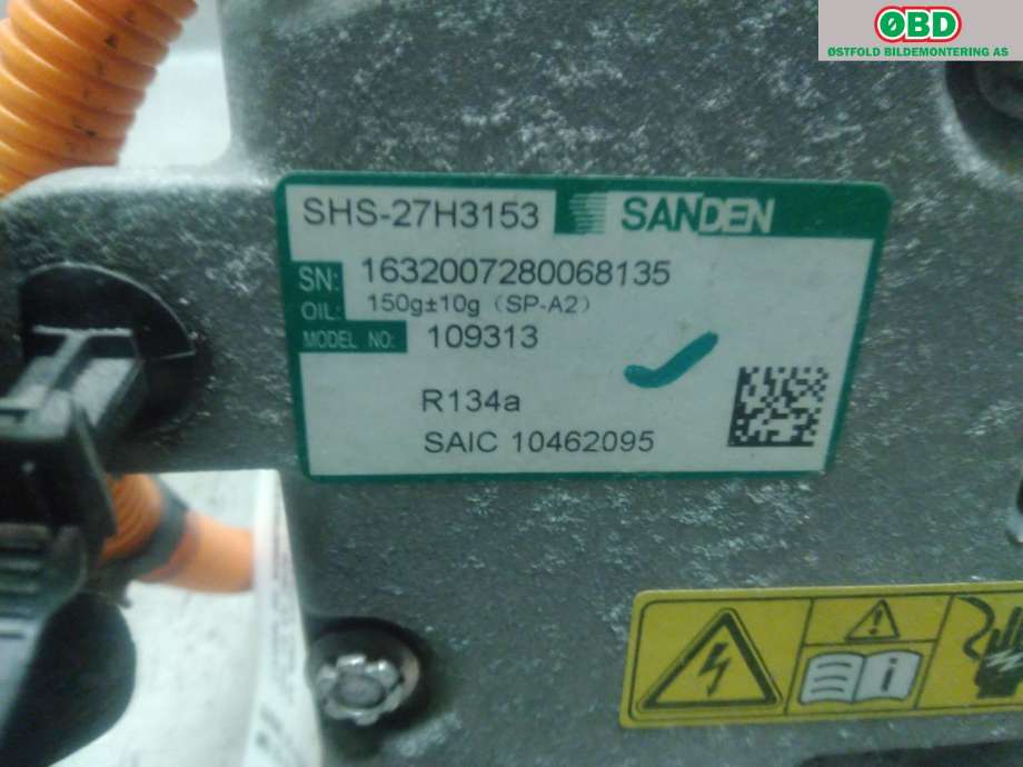 Aircondition kompressor til MG ZS EV 2019-2021 (Type I, Fase 1) (MG|)