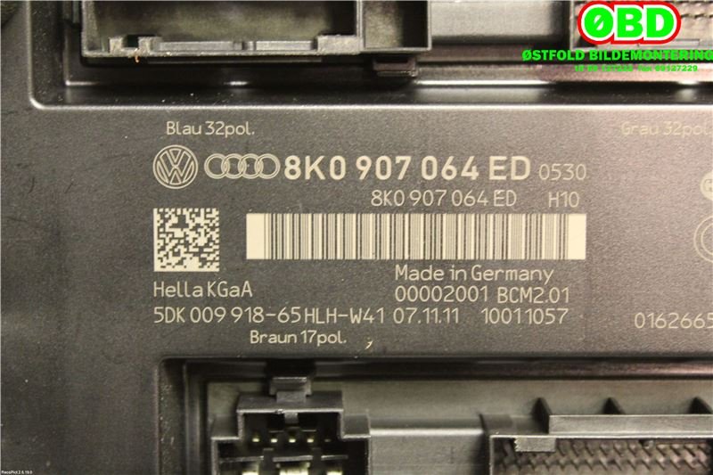 Styreenhet diverse til Audi A5 2007-2016 (Type I)  (AUDI|8K0 907 064 HJ|8K0 907 064 KJ|8K0907064ED)