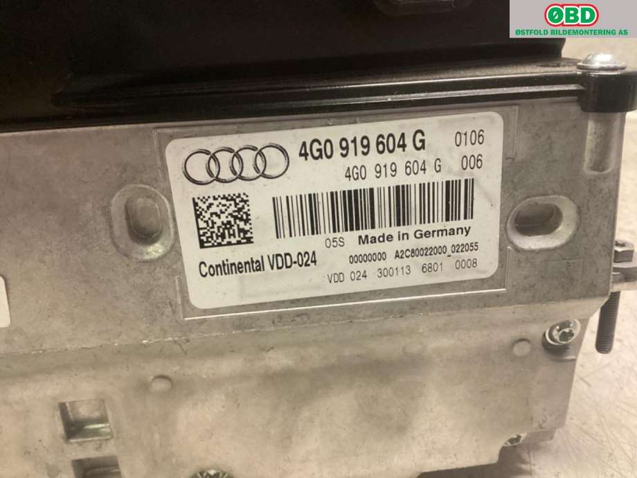 Instrumentpanel til Audi A6, Allroad 2012-2014 (Type III, Fase 1) (C7) (C7) (AUDI|4G0 919 604 K|)