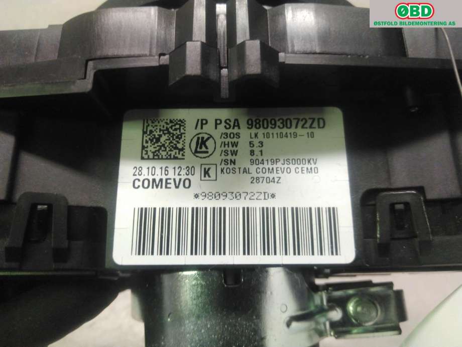 Bryter combi til Citroën Jumpy 2016-->> (Type III)  (CITROEN|98 093 072 ZD|98 312 394 ZD|)