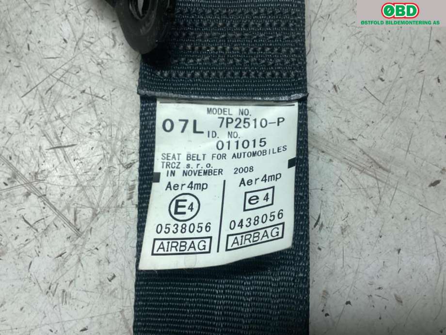 Airbag beltestrammer til Toyota Avensis 2009-2015 (Type III, Fase 1) (TOYOTA|)