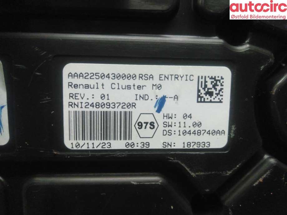 Instrumentpanel til Dacia Duster 2018-2024 (Type II) (DACIA||248093720R)