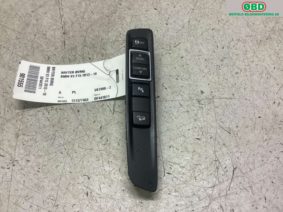 Bryter diverse til BMW X5, 2013-2018 (F15) (F15) (BMW|61 31 9 262 719)