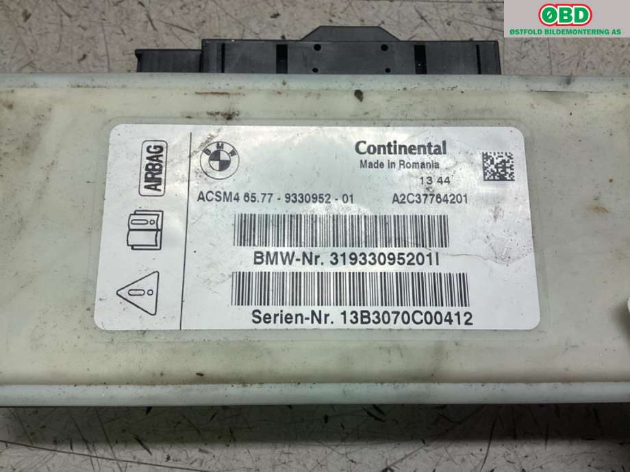 Airbag elektronikk til BMW X5 2013-2018 (F15) (F15) (BMW|65 77 7 911 607|)