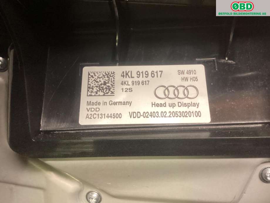 Instrumentpanel til Audi e-tron 2018-->> (AUDI|4KE 920 795 A|)