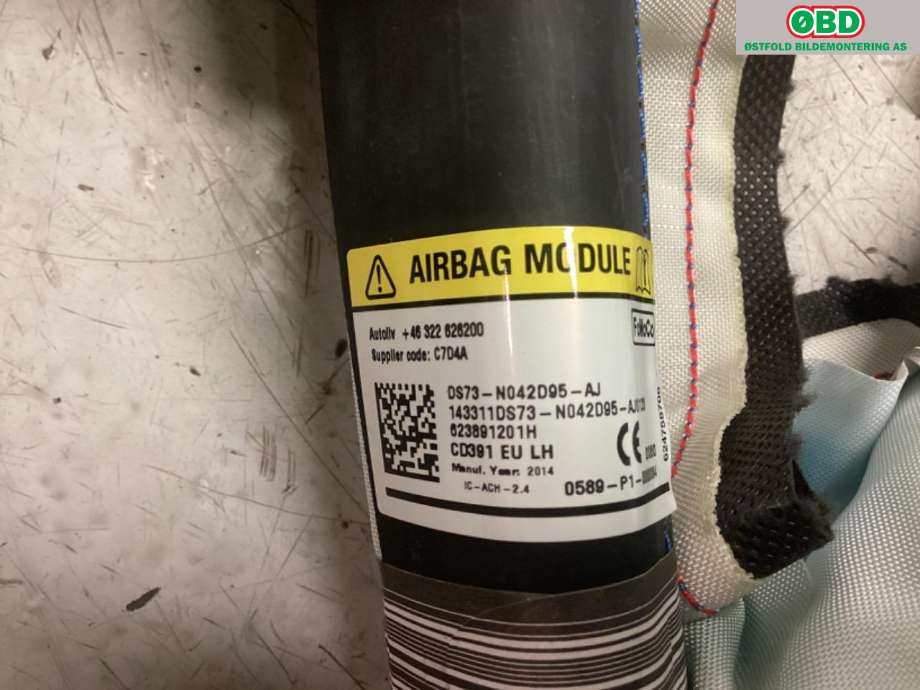 Airbag gardin venstre til Ford Mondeo 2014-2019 (Type V, Fase 1) (FORD|2184419|)