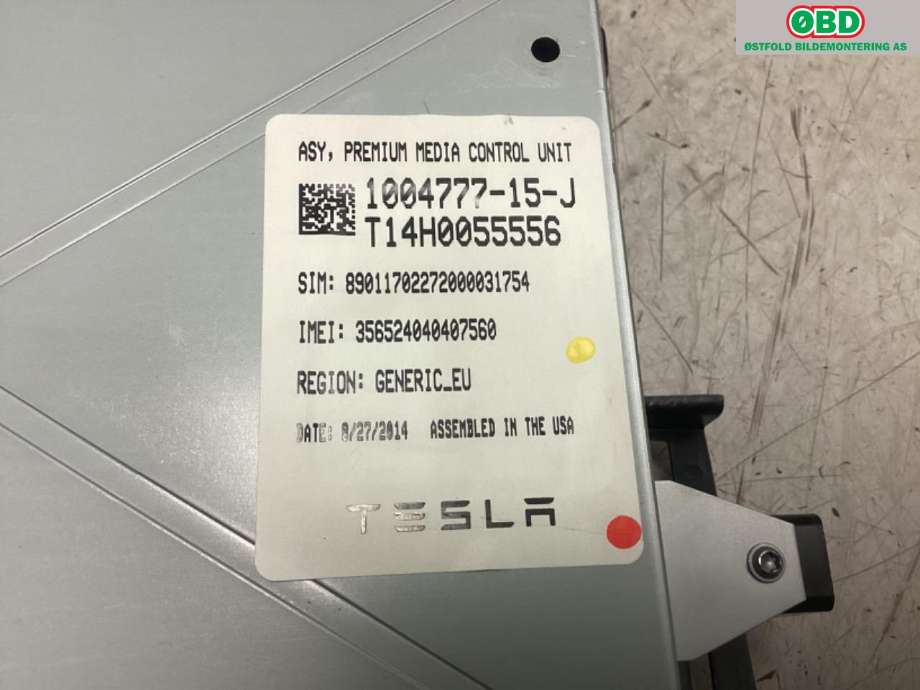 Instrument kjørecomputer til Tesla Model S 2013-2016 (Fase 1)  (TESLA|1004740-20-C|)