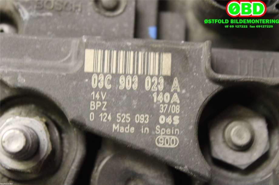 Dynamo til VW Passat 2005-2010 (B6) (B6) (VOLKSWAGEN|03C 903 023 A|03C 903 024 J|03C903023A)