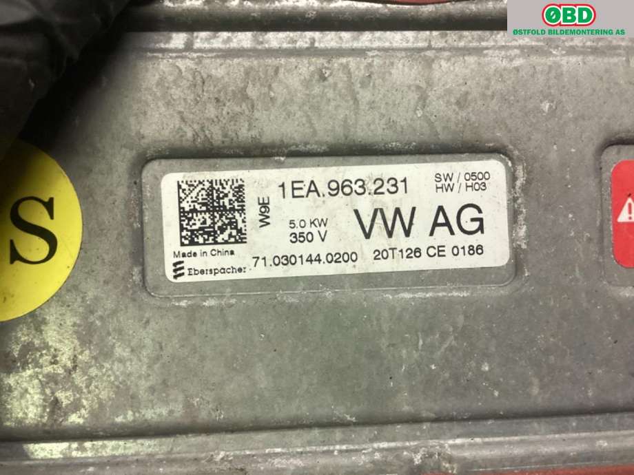 Varmeapparat register til VW ID.3 2020-->>  (VOLKSWAGEN|1EA 963 221 B|1EE 963 221|)
