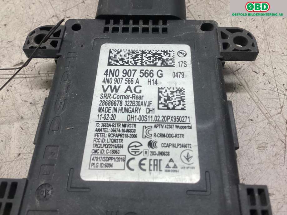 Sensor radar til Audi e-tron 2018-->>  (AUDI|4N0 907 566 G|4N0 907 566 AG|)