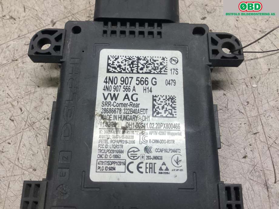Sensor radar til Audi e-tron 2018-->>  (AUDI|4N0 907 566 G|4N0 907 566 AG|)
