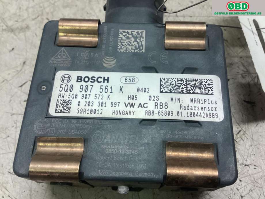 Sensor radar til Škoda Fabia 2014-2021 (Type III)  (SKODA|5Q0 907 561 K|)