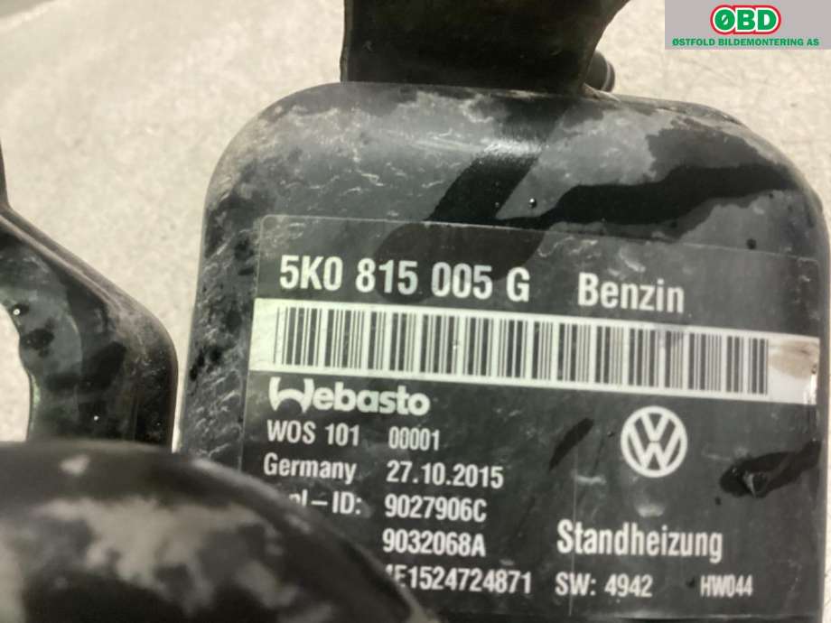 Bensinvarmer til VW Caddy 2015-2020 (Type III, Fase 3)  (VOLKSWAGEN|1K0 815 007 CN|)