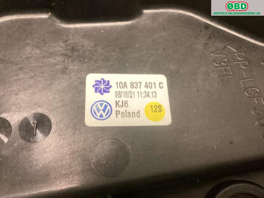Ruteheis venstre foran til VW ID.3 2020-->>  (VOLKSWAGEN|10A 837 461 B|4K0 959 811 A|)