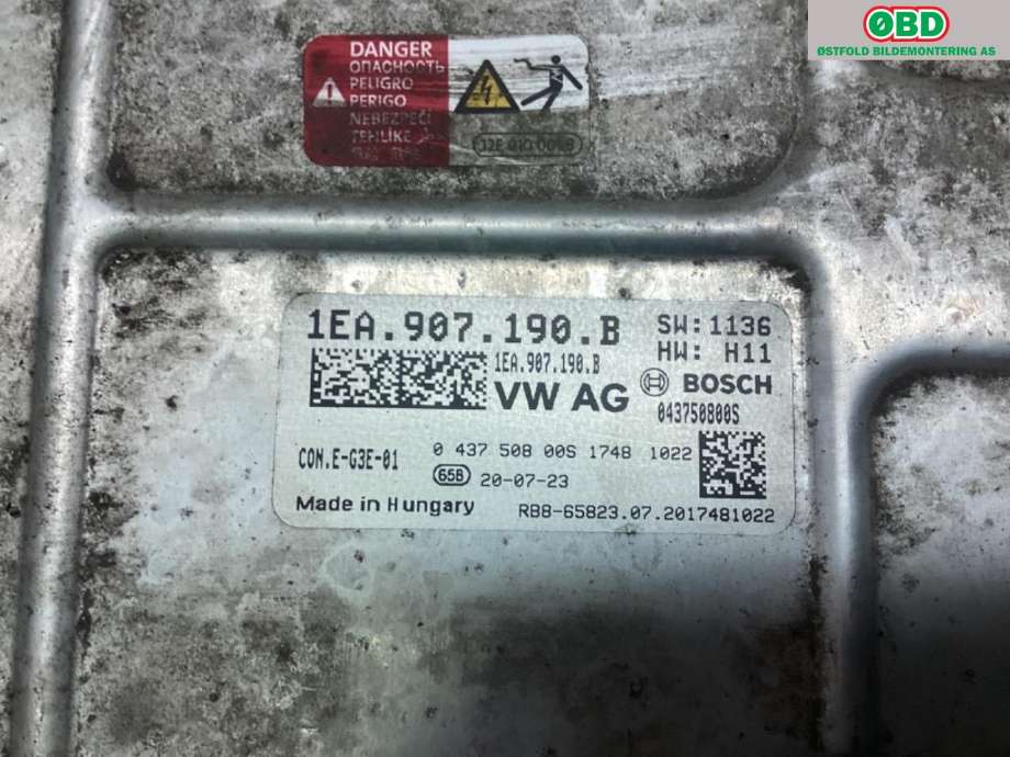 Inverter elbil til VW ID.3 2020-->>  (VOLKSWAGEN|1EA 907 190 K||1EA 907 190 B)