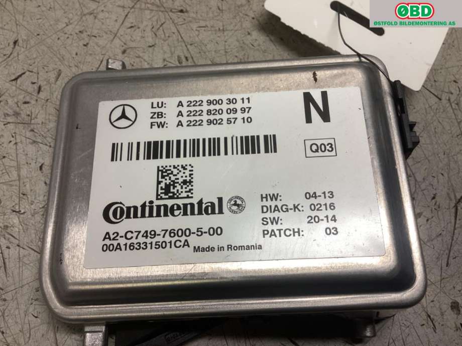 Kamera til Mercedes GLC 2015-2022 (X253) (X253) (MERCEDES|A 222 900 30 11|)