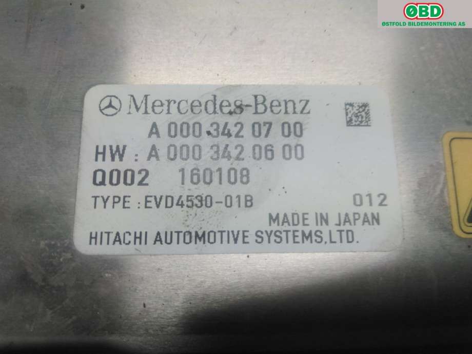 Inverter elbil til Mercedes GLC 2015-2022 (X253) (X253) (MERCEDES|A 000 342 07 00|)