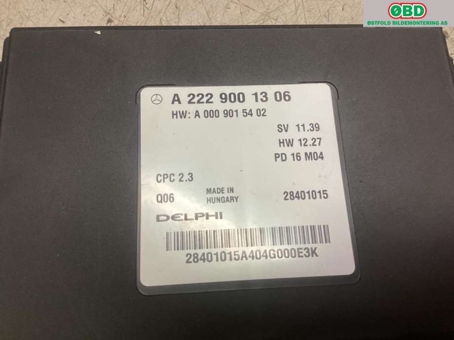 Styreenhet diverse til Mercedes GLC 2015-2022 (X253) (X253) (MERCEDES|A 222 900 13 06||A2229001306)