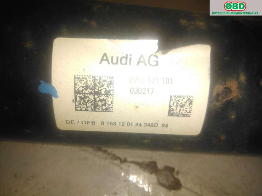 Mellomaksel til Audi A5 2016-->> (Type II)  (AUDI|8W0 521 101|8W0 521 101 J|)