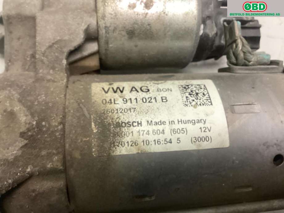 Starter diesel til Audi A5 2016-->> (Type II)  (AUDI|04L 911 021 B|)
