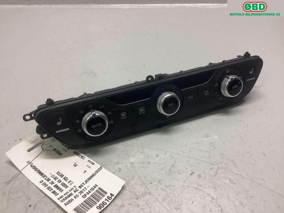 Varmeapparat betjening til Audi A5 2016-->> (Type II) (AUDI|8W0 820 043 Q|)