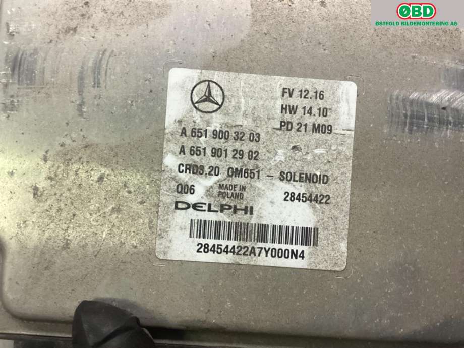 Styreenhet motor til Mercedes Sprinter 2013-2018 (Fase 2) (906) (906) (MERCEDES|A 651 900 07 00|A 651 900 32 03|)