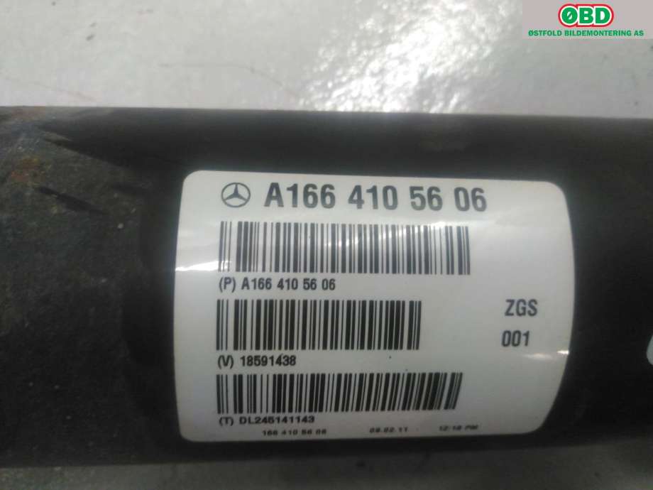 Mellomaksel til Mercedes ML 2011-2015 (Fase 1) (W166) (W166) (MERCEDES|A 166 410 56 06|A 166 410 59 00|)