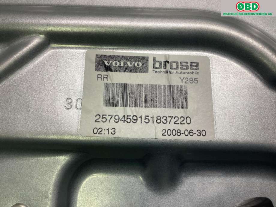 Ruteheis høyre bak til Volvo V70 2007-2013 (Type III, Fase 1) (VOLVO|)