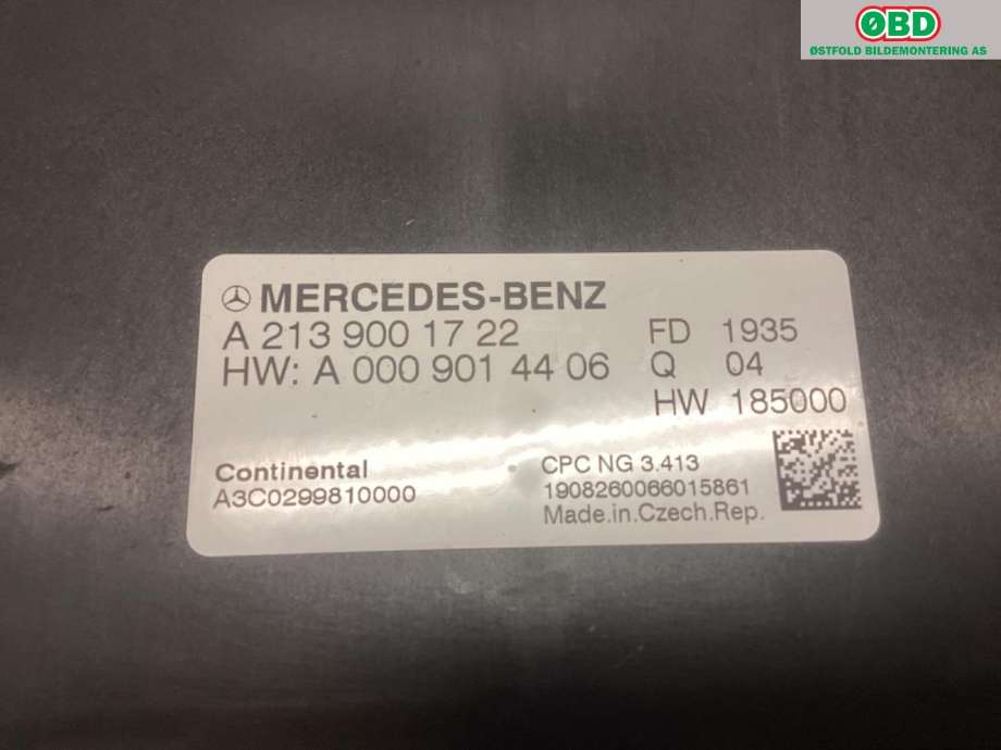 Styreenhet girkasse til Mercedes A-Klasse 2018-->> (W177) (W177) (MERCEDES|A 213 900 17 22|)
